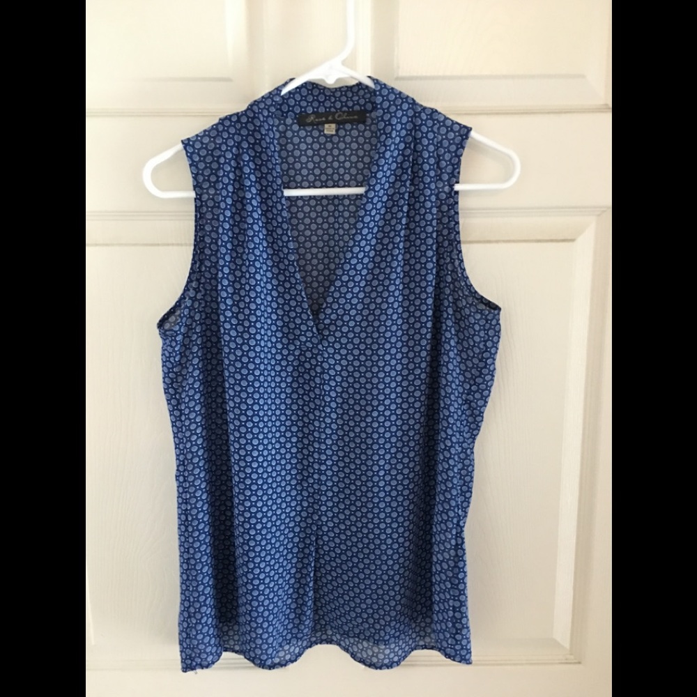 Rose and Olive sleeveless blouse